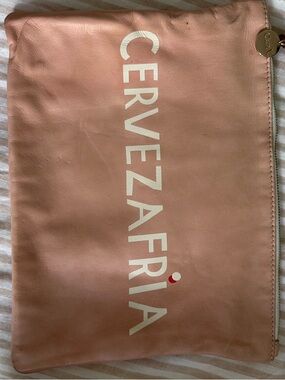 Clare V Cerveza Fría Blush Zip Pouch